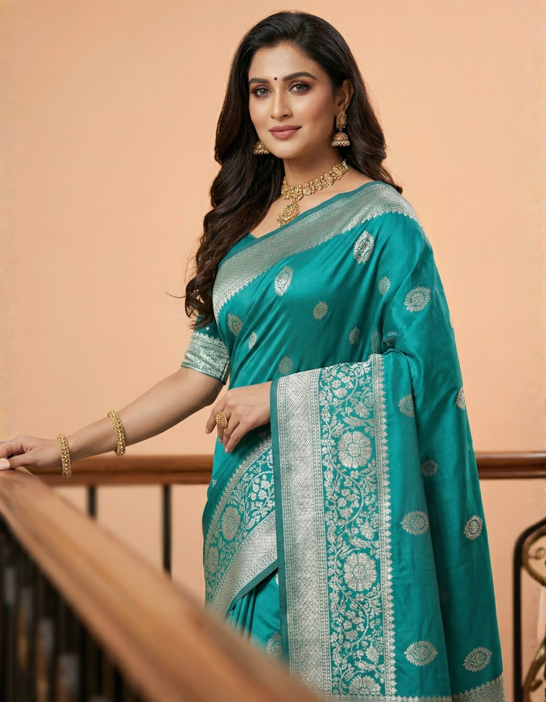 Steel Grey Art Silk Saree