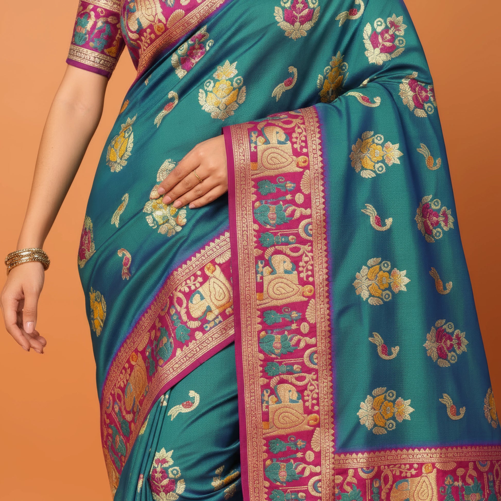 Majree Katan Meenakari  Blue sapphire