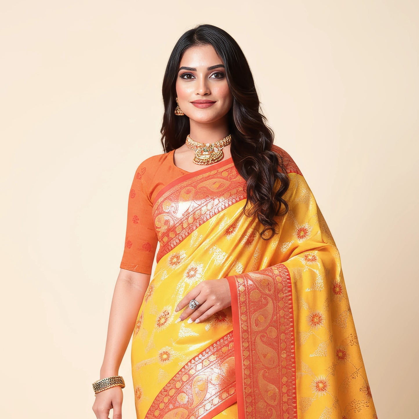 Majree Lady master soft silk yellow