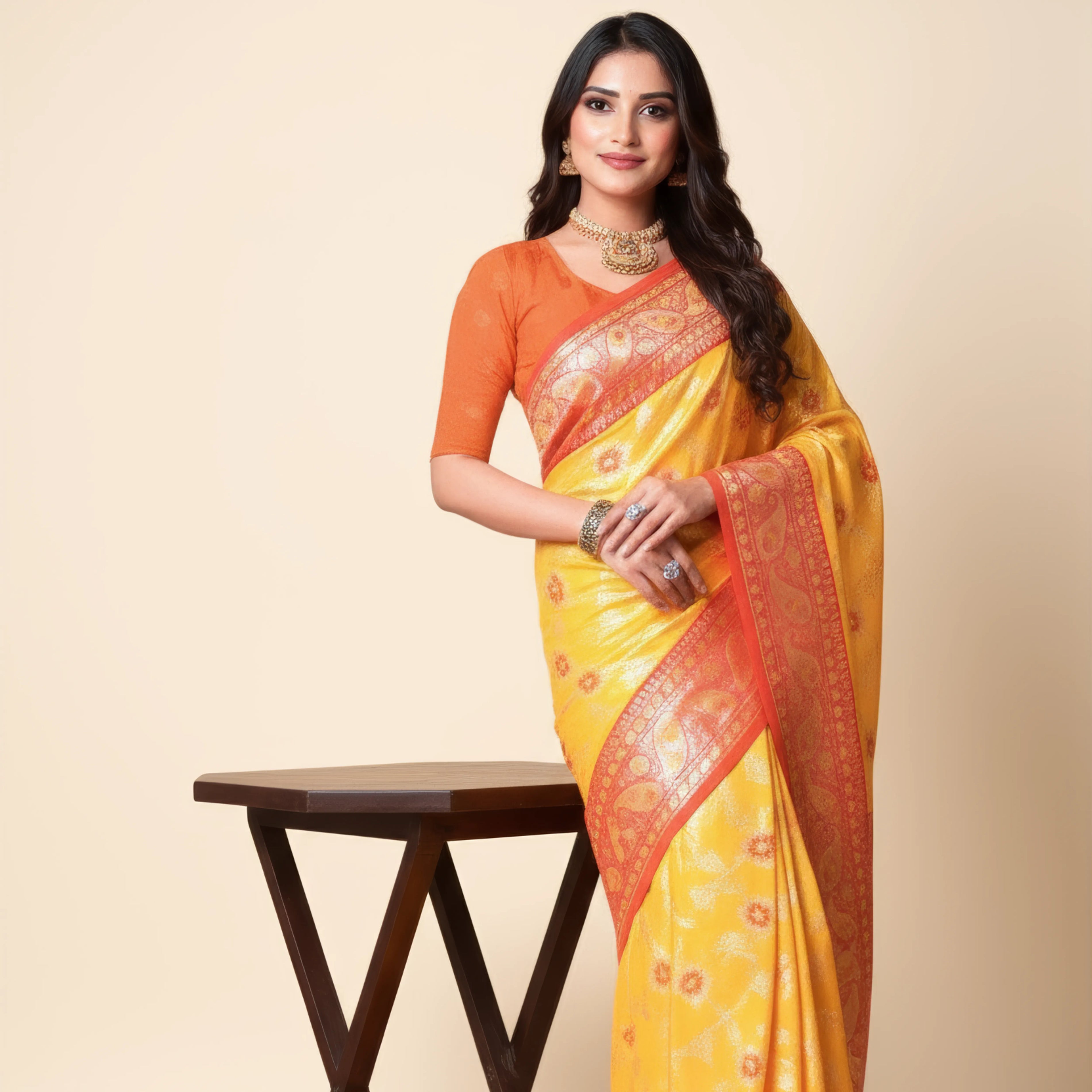 Majree Lady master soft silk yellow