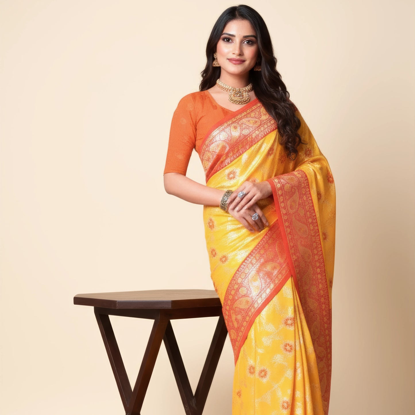 Majree Lady master soft silk yellow