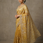 Golden Ochre Organza Saree